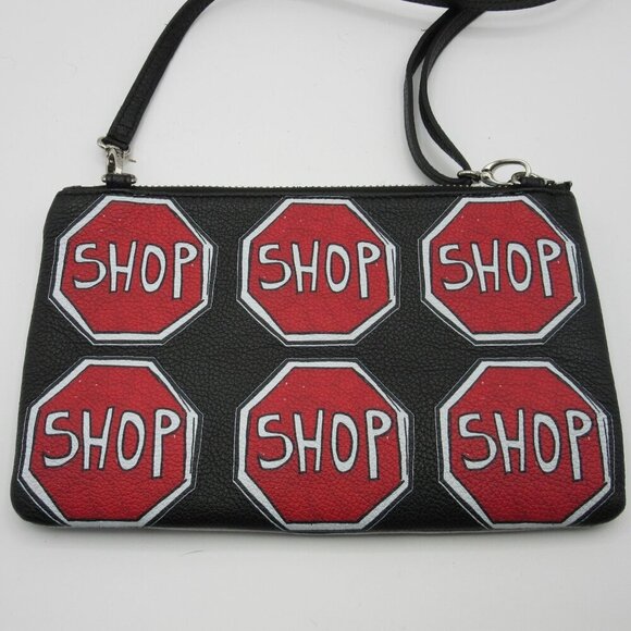 Brighton Collectibles Allure Medium Crossbody Wallet Shop Graphic Leather - Picture 3 of 5